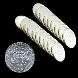 1964D JFK 50c Silver BU MS64/65 19pc Roll (COI-7877)