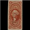 Image 1 : 1860s US Revenue Stamp $1 Imperf Conveyance (STM-1373)