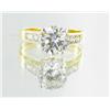 Image 1 : 14ctw Lab Diamond 22k Gold Vermeil Ring (JEW-2392)
