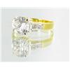 Image 2 : 14ctw Lab Diamond 22k Gold Vermeil Ring (JEW-2392)