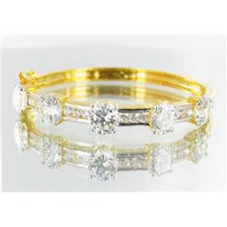 89ctw Lab Diamond 22k Gold Vermeil Bracelet (JEW-2343)
