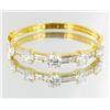 Image 3 : 89ctw Lab Diamond 22k Gold Vermeil Bracelet (JEW-2343)