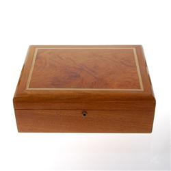 Inlaid Burl Box Handmade Rare Teak Wood (DEC-176)