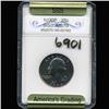 Image 3 : 1990 Washington 25c Quarter Coin Graded GEM (COI-6901)