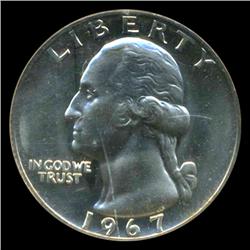 1967 Washington 25c SMS Quarter Graded MS68 CAM (COI-5365)
