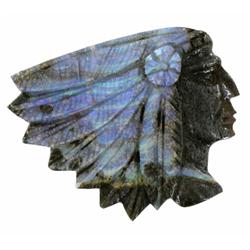 53.7ct Handcarved Australian Boulder Opal Indian (GEM-20896)