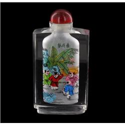 Heavy Beveled Glass Chinese Snuff Bottle (CLB-596)