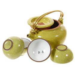 Chinese Glazed Clay Tea Set (DEC-051)