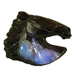 63ct Handcarved Australian Boulder Opal Stallion (GEM-22427)