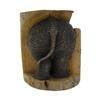 Image 1 : Handcarved Teak Elephant Derrier Tush (CLB-501)