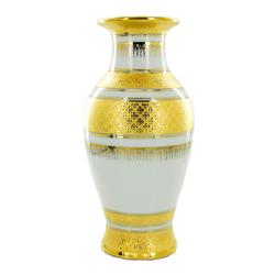 New 24k Heavy Gilded Ornate Benjarong Vase (CLB-641)