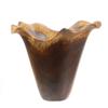 Image 1 : Hand Carved Cassia Wood Vase (DEC-096)