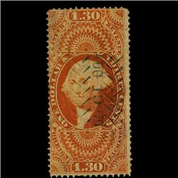 1860s US Revenue Stamp $1.30 Foreign Exch. (STM-1518)