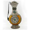 Image 2 : Tibet Vintage Silver Amber Turquoise Flask (ANT-1000)