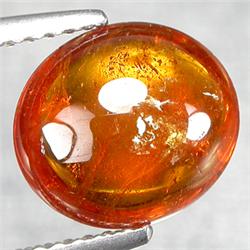 3.80ct Oval Cabochon Orange Spessartite Garnet  (GEM-28255)