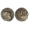 Image 1 : Denario. 200-190 a.C. ANÓNIMO-20v. Rev.: Dióscuros a caballo a derecha, encima estrellas, debajo lec