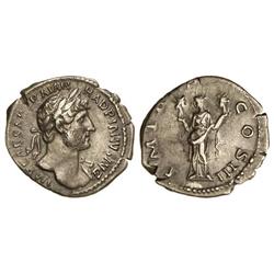 Denario. 117-138 d.C. ADRIANO. Anv.: IMP. CAESAR TRAIAN. HADRIANVS AVG. Busto laureado a derecha. Re