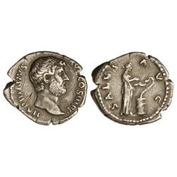 Denario. Acuñada el 134-138 d.C. ADRIANO. Anv.: HADRIANVS AVG. COS. III P. P. Cabeza descubierta a d