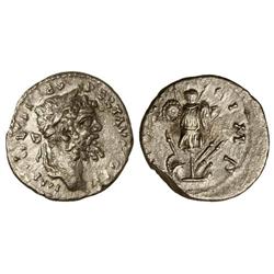 Denario. Acuñada el 194-195 d.C. SEPTIMIO SEVERO. Anv.: IMP. CAE. L. SEP. SEV. PERT. AVG. COS. II. C