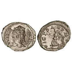 Denario. Acuñada el 201-210 d.C. SEPTIMIO SEVERO. Anv.: SEVERVS PIVS AVG. Busto laureado a derecha.