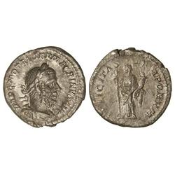 Denario. Acuñada el 217-218 d.C. MACRINO. Anv.: IMP. C. M. OPEL. SEV. MACRINVS AVG. Busto laureado a