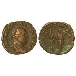 Sestercio. Acuñada el 249-251 d.C. TRAJANO DECIO. Anv.: IMP. C. M. Q. TRIANVS DECIVS AVG. Busto laur