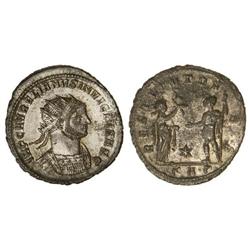 Antoniniano. 270-275 d.C. AURELIANO. Anv.: IMP. C. AVRELIANVS INVIXTVS AVG. Busto radiado a derecha.