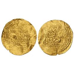 Dinar. 710-731H. ABU SAID UTHMAN II. MARRAKESH. AU. Lavoix-991.v. RC.