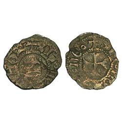 1/2 Cornado. CATALINA y JUAN. Anv.: ¶SIT.NOM(EN.)DOM. Corona entre círculos. Rev.: ¶SIT.NOM(EN).DO.