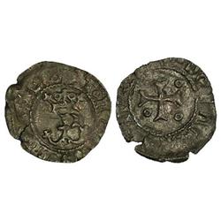 Cornado. FERNANDO EL CATÓLICO. Anv.: SIT:NOMEN:DOMINI:BEN. F coronada. Rev.: SIT:(NOMEN):DOMINI:BE.