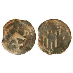 Diner. GRANOLLERS. Anv.: Pájaro pasante a derecha. Rev.: Armas catalanas coronadas. (Cospel algo fal