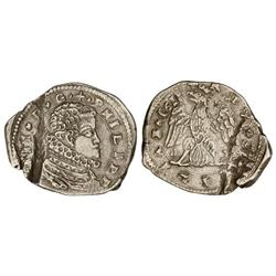 4 Taris. 1610. MESINA. Defecto de acuñación en cospel. Vti-171. (MBC).