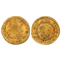 1 Escudo. 1777. POPAYÁN. S.F. Cal-676. BC+.