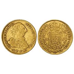 2 Escudos. 1773. NUEVO REINO. V.J. ESCASA. Cal-550. MBC-/BC+.