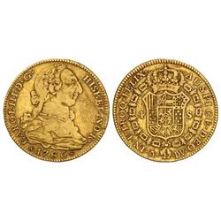 4 Escudos. 1786. MADRID. D.V. (Rayas en anverso). Cal-311. MBC.