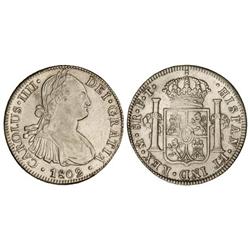8 Reales. 1802. MÉXICO. F.T. MBC/MBC+.