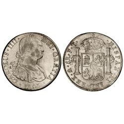 8 Reales. 1803. MÉXICO. F.T. Plata agria. Cal-699. MBC+.