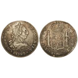 8 Reales. 1790. POTOSÍ. P.R. Pátina. Cal-711. MBC-/MBC.