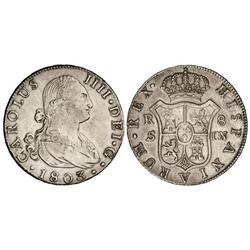 8 Reales. 1803. SEVILLA. C.N. ESCASA. Cal-778. EBC-/MBC+.