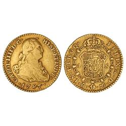 1 Escudo. 1797. MADRID. M.F. (Rotura de cuño en anverso). Cal-496. MBC.