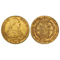 2 Escudos. 1793. MADRID. M.F. (Rayitas). Cal-326. MBC/MBC+.