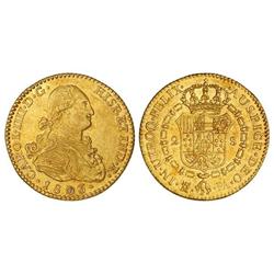 2 Escudos. 1803. MADRID. F.A. Brillo original. MAGNÍFICA. Cal-345. EBC+.