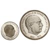 Lote 2 medallas 1 y 50 Onzas. FRANCISCO FRANCO (1892-1975). AR. Ø 40 y 65 mm. PROOF.