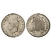 Image 1 : 1 Peseta. 1975 (*--78). ERROR: Acuñada sobre una moneda 50 Céntimos AL.(Primera estrella anepígr