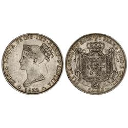 5 Liras. 1832/21. DUQUESA Mª LUISA. PARMA. AR. (Rayitas en anverso). C-30. MBC+.