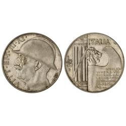 20 Liras. 1928-R. VÍCTOR MANUEL III. ROMA. AR. (Leves rayitas). KM-70. MBC+.