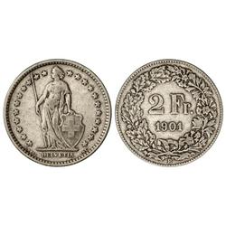 2 Francos. 1901-B. AR. KM-21. MBC-.