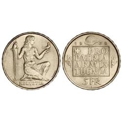 5 Francos. 1936-B. AR. Fondos para el armamento. KM-41. EBC+.