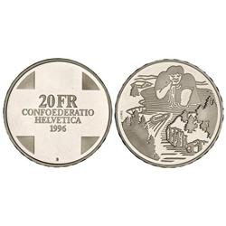 20 Francos. 1996-B. AR. Gigante mitológico. KM-76. PROOF.