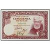 Lote 2 billetes 50 Pesetas. 31 Diciembre 1951. Rusiñol. Sin Serie y Serie C. (El Serie C con manchit